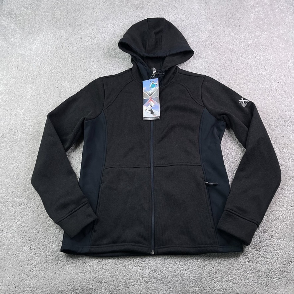 NEW Zeroxposur Jacket Womens Medium Full Zip‎ Fleece Hooded Coat NWT